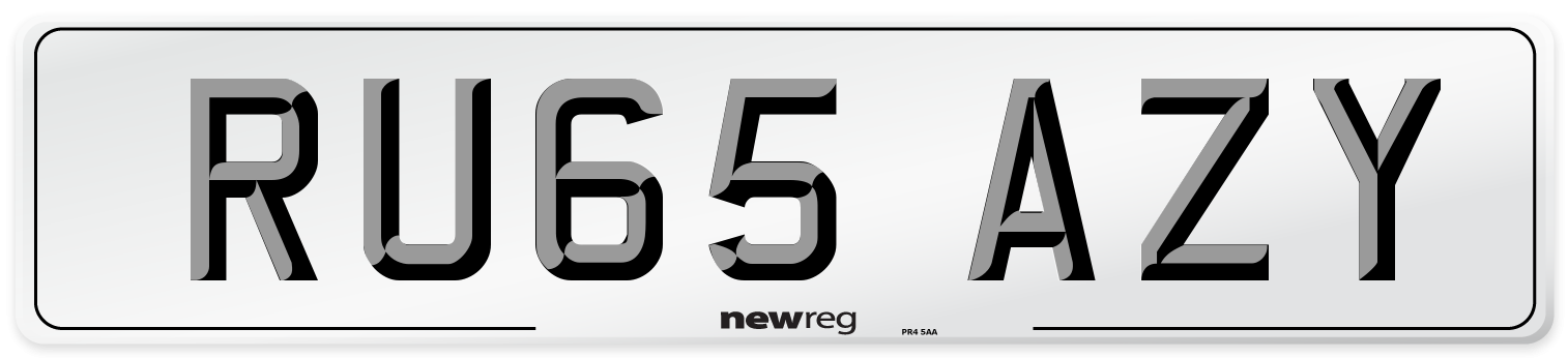 RU65 AZY Number Plate from New Reg